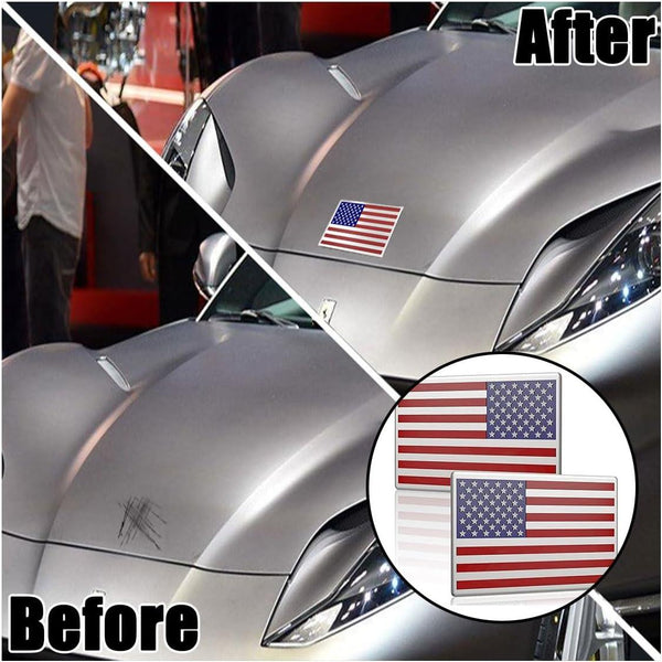 USA Flag Fender Emblem — Red & Blue